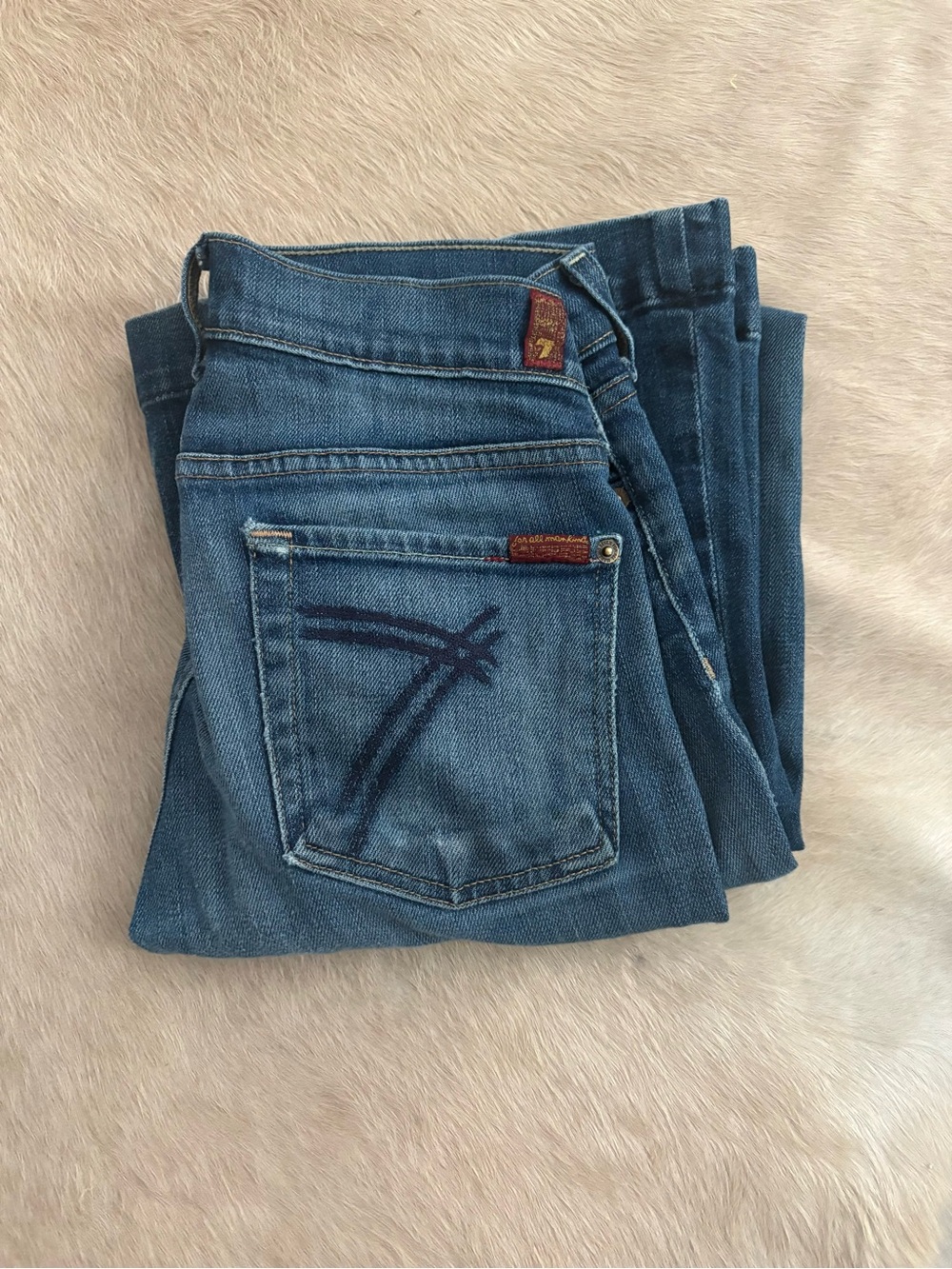 7 For All Mankind Women's Blue Flare Jeans